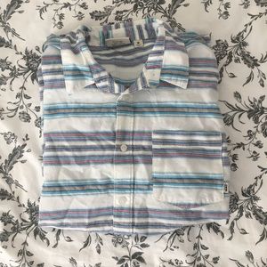 Vans Striped Short Sleeve Button Down Shirt